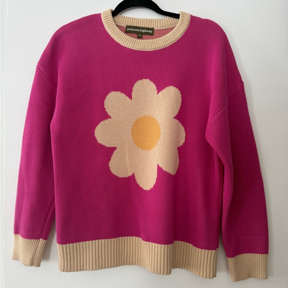 Princess Highway Fuchsia Sweater with Daisy Design